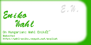 eniko wahl business card